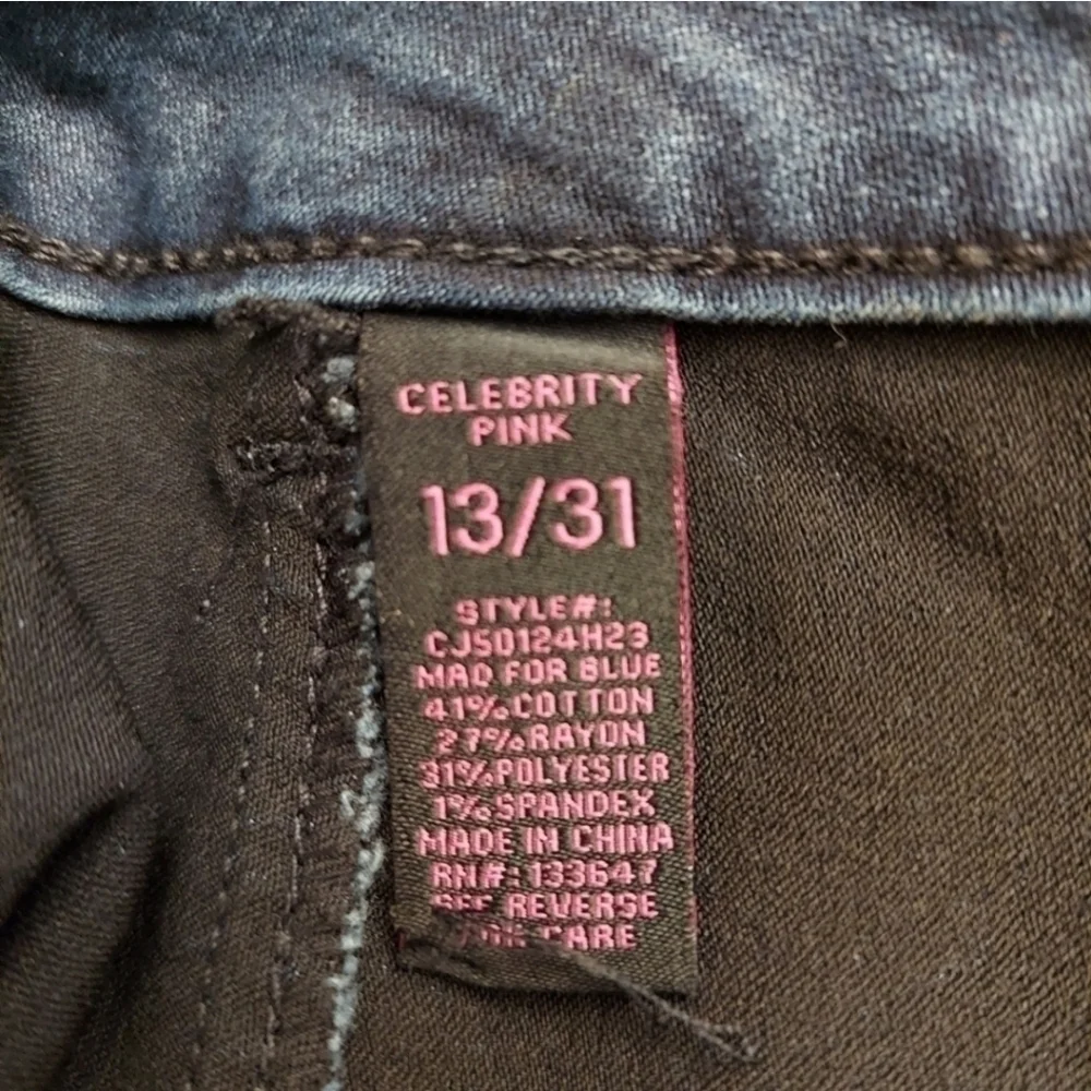 CELEBRITY PINK Dark Wash Mini Button Down Denim Skirt - Picture 9 of 11